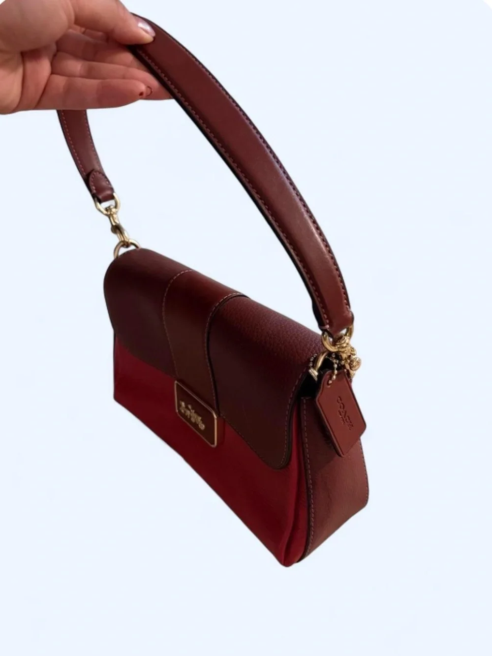 Coach Grace Colorblock Leather Shoulder Bag, New.